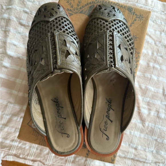 Free People Olive Cutout Mules - Picture 2 of 6